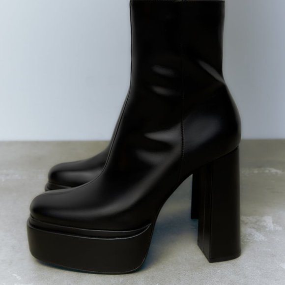 ZARA 2022 PLATFORM ANKLE BOOTS - Picture 3 of 8